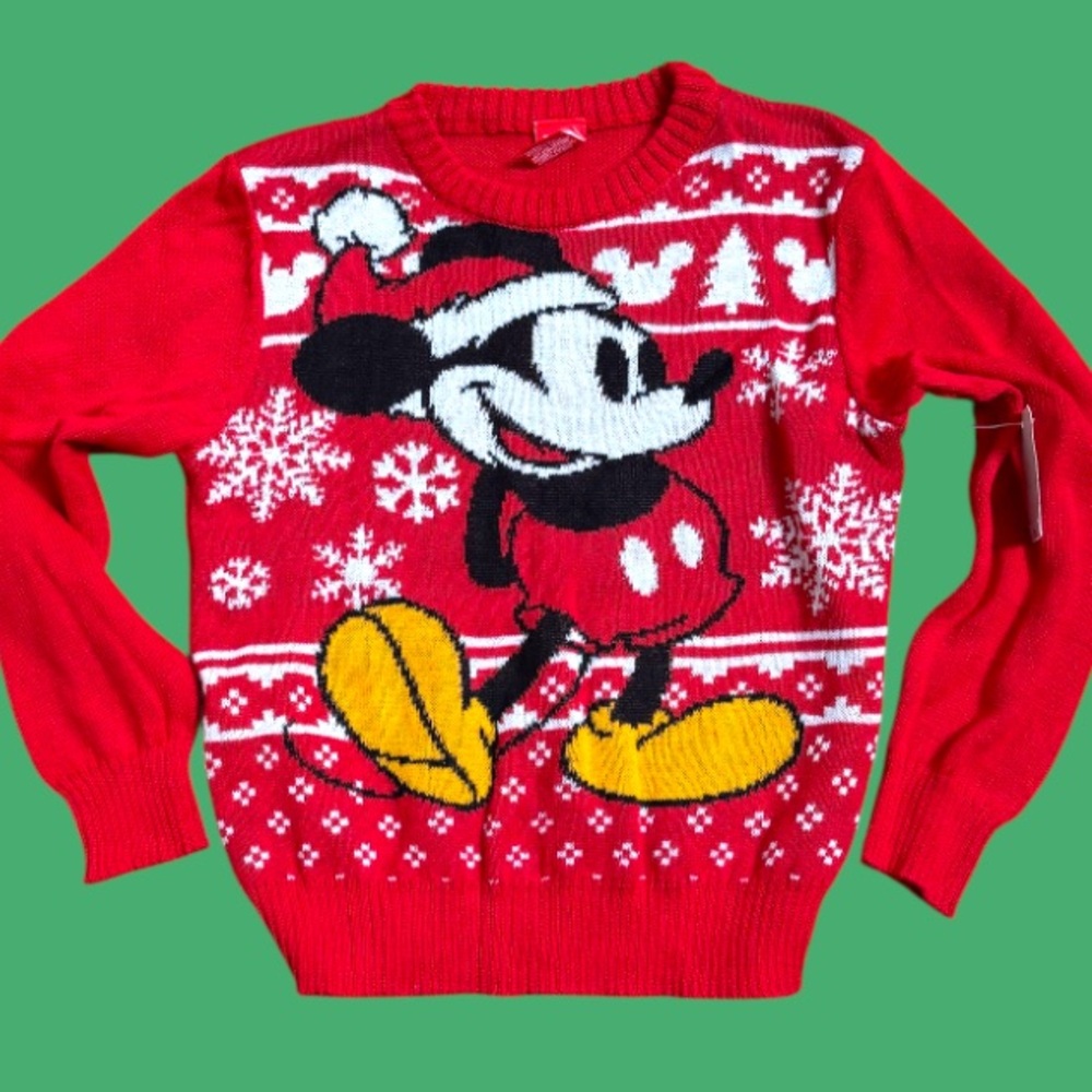 MICKEY MOUSE Sweater Christmas Kids Boys Girls Size 6/7 and 8